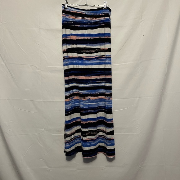 Karen Kane Blue White Pink Striped Maxi Skirt Size XS - Picture 2 of 5